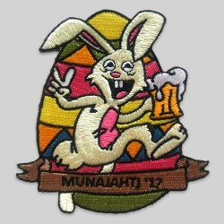 Embroidered patch colorful rabbit