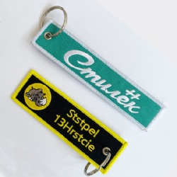 Embroidered keychain double side
